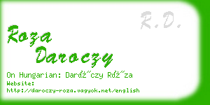 roza daroczy business card